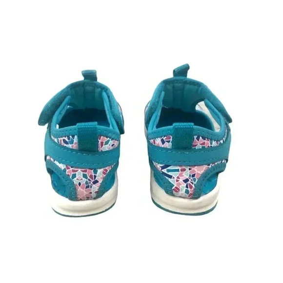 Lands End Teal Velcro closed toe sandals sneakers Size 10M Toddler - Picture 3 of 9